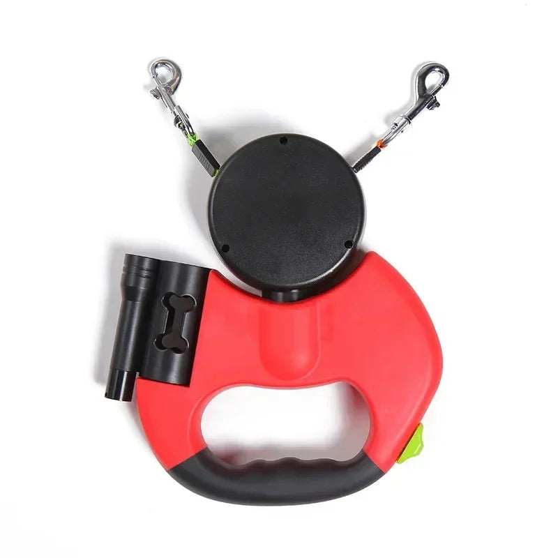 LED Automatic Retractable Traction Rope with Two-Headed and  Plastic Bag Box Dog Leash Dog Chain Pet Supplies Dog Accessories
